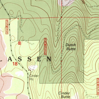 United States Geological Survey Burney Mountain East, CA (1995, 24000-Scale) digital map