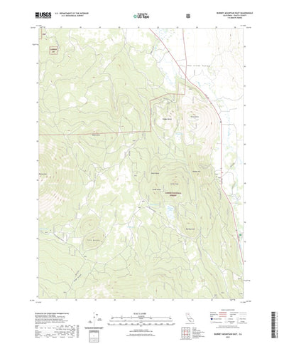 United States Geological Survey Burney Mountain East, CA (2021, 24000-Scale) digital map
