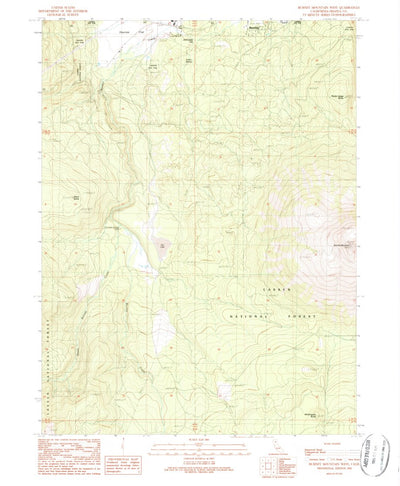 United States Geological Survey Burney Mountain West, CA (1990, 24000-Scale) digital map