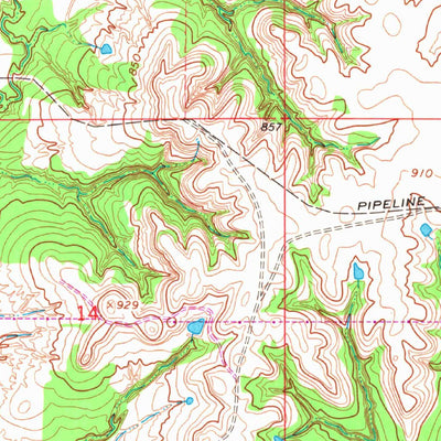 United States Geological Survey Burneyville, OK-TX (1968, 24000-Scale) digital map