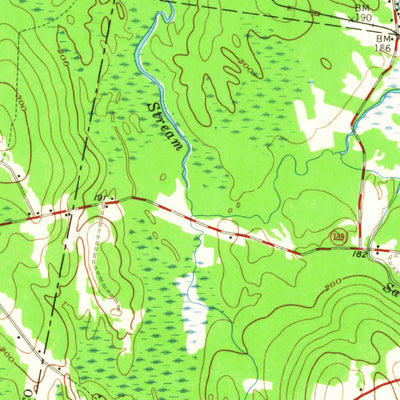 United States Geological Survey Burnham, ME (1957, 62500-Scale) digital map