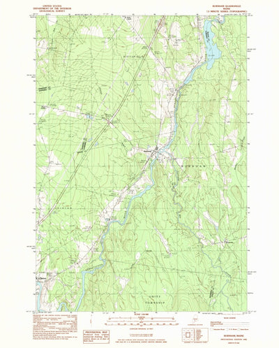 United States Geological Survey Burnham, ME (1982, 24000-Scale) digital map
