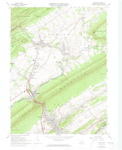 United States Geological Survey Burnham, PA (1966, 24000-Scale) digital map