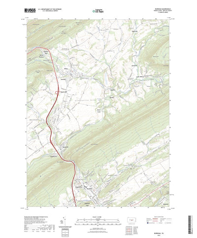 United States Geological Survey Burnham, PA (2023, 24000-Scale) digital map