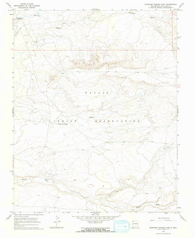 United States Geological Survey Burnham Trading Post, NM (1966, 24000-Scale) digital map
