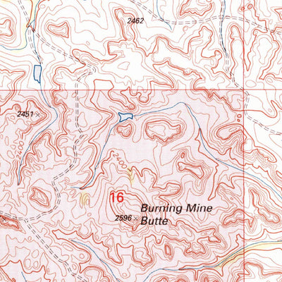 United States Geological Survey Burning Mine Butte, ND (1997, 24000-Scale) digital map