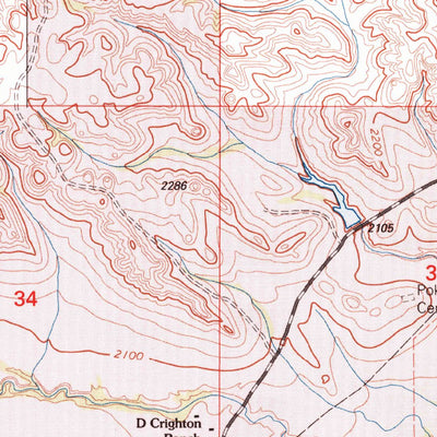 United States Geological Survey Burning Mine Butte, ND (1997, 24000-Scale) digital map