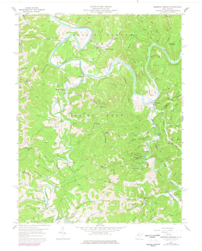 United States Geological Survey Burning Springs, WV (1957, 24000-Scale) digital map