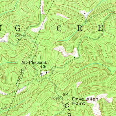 United States Geological Survey Burning Springs, WV (1957, 24000-Scale) digital map