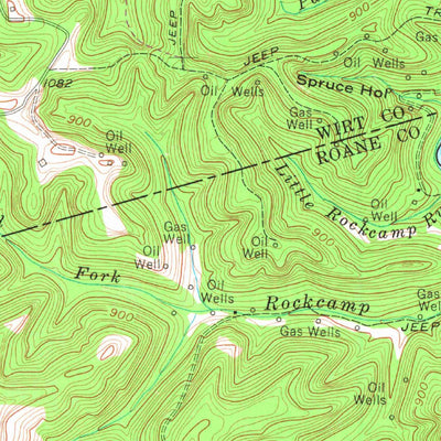 United States Geological Survey Burning Springs, WV (1957, 24000-Scale) digital map