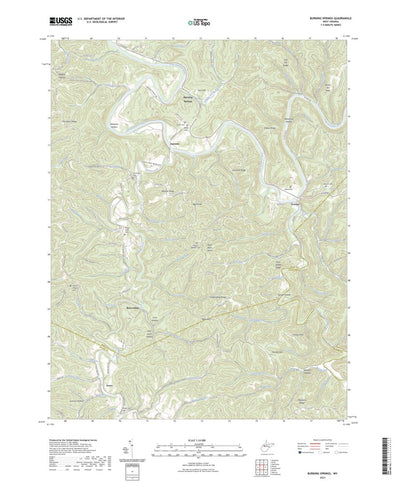 United States Geological Survey Burning Springs, WV (2023, 24000-Scale) digital map