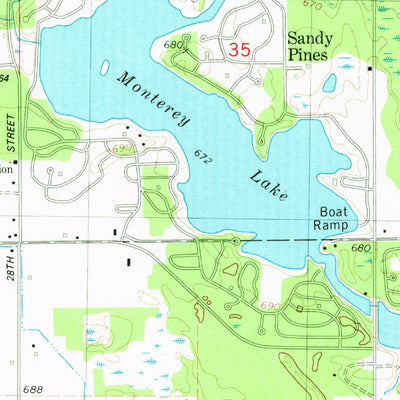 United States Geological Survey Burnips, MI (1981, 24000-Scale) digital map