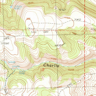 United States Geological Survey Burns NW, OR (1990, 24000-Scale) digital map