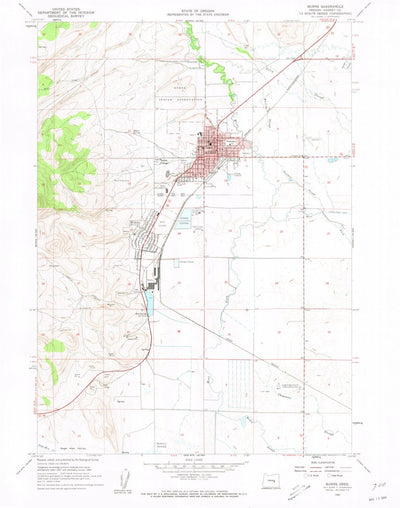 United States Geological Survey Burns, OR (1960, 24000-Scale) digital map