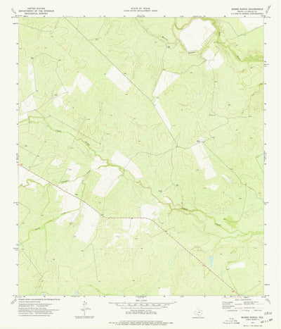 United States Geological Survey Burns Ranch, TX (1974, 24000-Scale) digital map