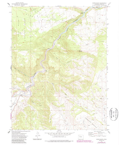 United States Geological Survey Burns South, CO (1972, 24000-Scale) digital map