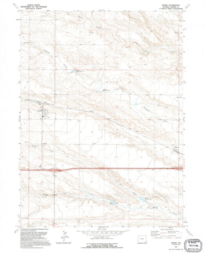 United States Geological Survey Burns, WY (1991, 24000-Scale) digital map