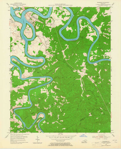 United States Geological Survey Burnside, KY (1954, 24000-Scale) digital map