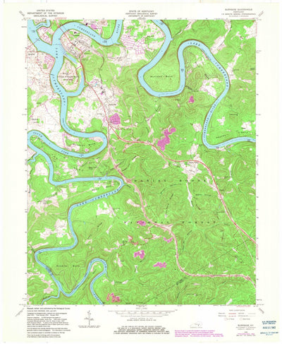 United States Geological Survey Burnside, KY (1965, 24000-Scale) digital map