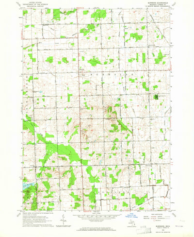 United States Geological Survey Burnside, MI (1963, 24000-Scale) digital map
