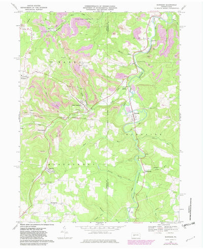 United States Geological Survey Burnside, PA (1968, 24000-Scale) digital map