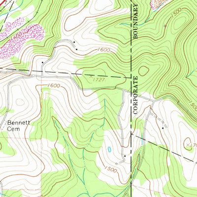 United States Geological Survey Burnside, PA (1968, 24000-Scale) digital map
