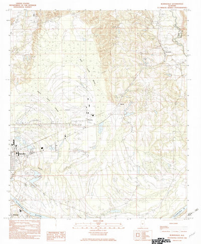 United States Geological Survey Burnsville, AL (1982, 24000-Scale) digital map