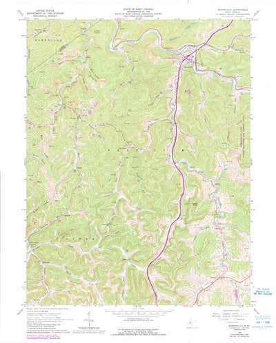 United States Geological Survey Burnsville, WV (1965, 24000-Scale) digital map