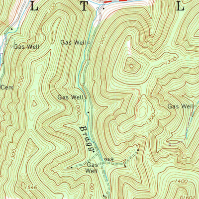 United States Geological Survey Burnsville, WV (1965, 24000-Scale) digital map