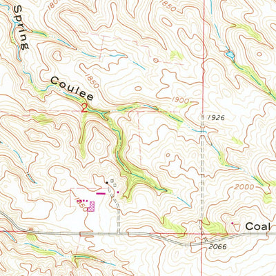 United States Geological Survey Burnt Butte, ND (1962, 24000-Scale) digital map