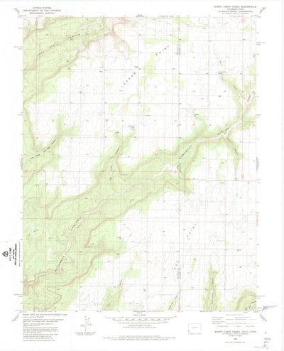United States Geological Survey Burnt Cabin Creek, CO-UT (1985, 24000-Scale) digital map