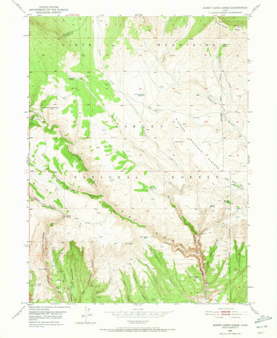 United States Geological Survey Burnt Cabin Gorge, UT (1950, 24000-Scale) digital map