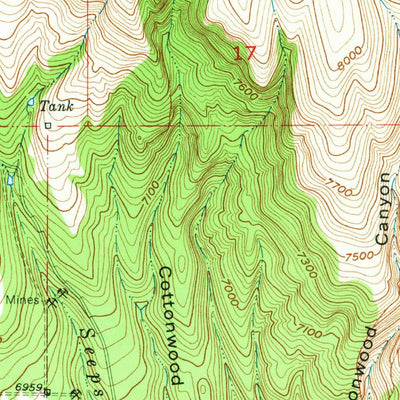 United States Geological Survey Burnt Cabin Gorge, UT (1950, 24000-Scale) digital map