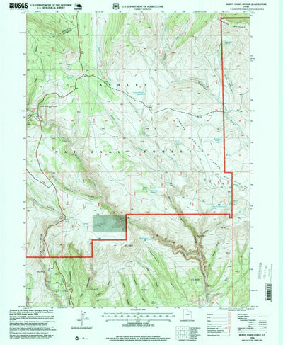 United States Geological Survey Burnt Cabin Gorge, UT (1996, 24000-Scale) digital map