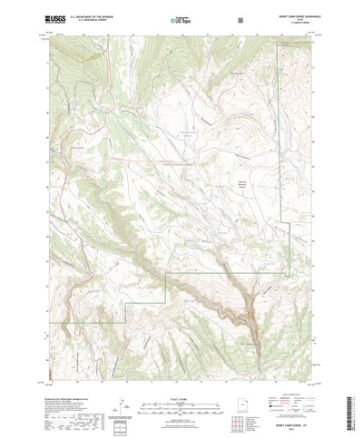 United States Geological Survey Burnt Cabin Gorge, UT (2023, 24000-Scale) digital map