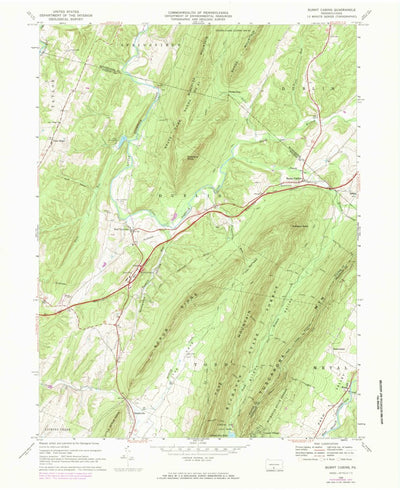 United States Geological Survey Burnt Cabins, PA (1966, 24000-Scale) digital map