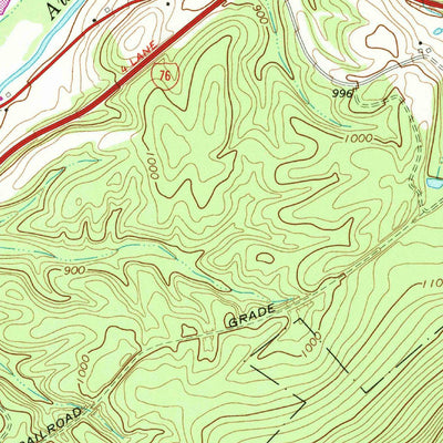 United States Geological Survey Burnt Cabins, PA (1966, 24000-Scale) digital map