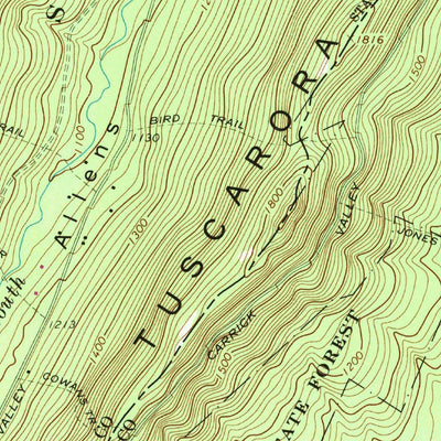 United States Geological Survey Burnt Cabins, PA (1966, 24000-Scale) digital map