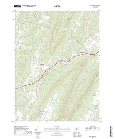 United States Geological Survey Burnt Cabins, PA (2023, 24000-Scale) digital map