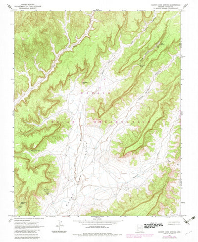 United States Geological Survey Burnt Corn Spring, AZ (1967, 24000-Scale) digital map