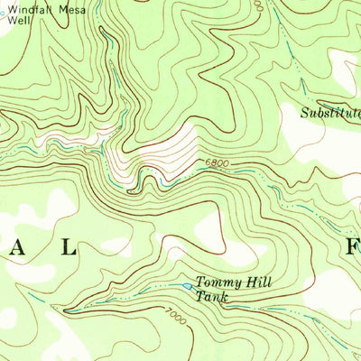 United States Geological Survey Burnt Corral Canyon, NM (1967, 24000-Scale) digital map