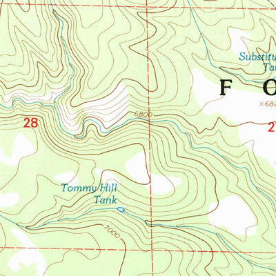 United States Geological Survey Burnt Corral Canyon, NM (1999, 24000-Scale) digital map