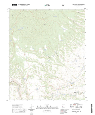 United States Geological Survey Burnt Corral Canyon, NM (2023, 24000-Scale) digital map