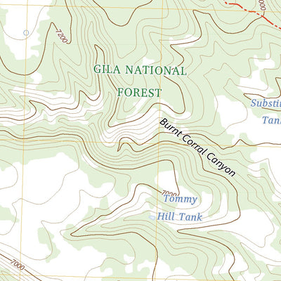 United States Geological Survey Burnt Corral Canyon, NM (2023, 24000-Scale) digital map