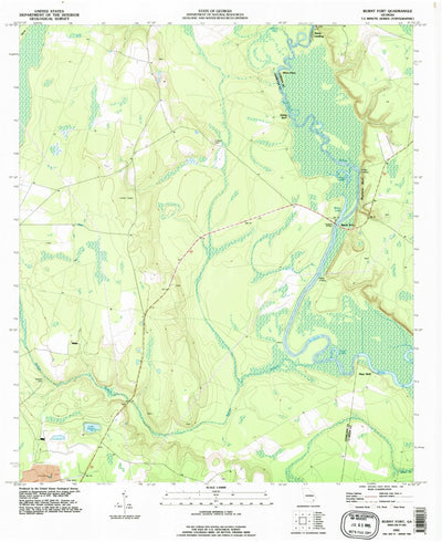 United States Geological Survey Burnt Fort, GA (1993, 24000-Scale) digital map