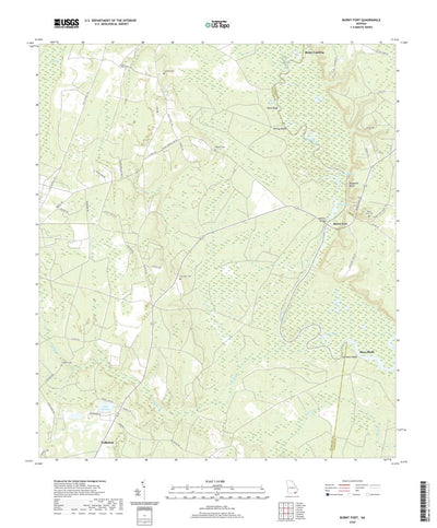 United States Geological Survey Burnt Fort, GA (2020, 24000-Scale) digital map
