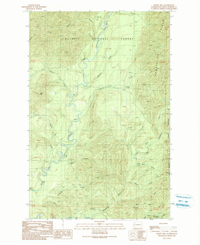 United States Geological Survey Burnt Hill, WA (1990, 24000-Scale) digital map