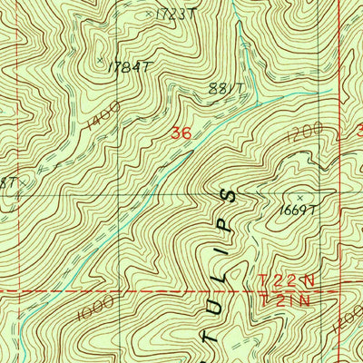 United States Geological Survey Burnt Hill, WA (1990, 24000-Scale) digital map