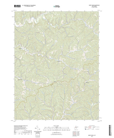 United States Geological Survey Burnt House, WV (2023, 24000-Scale) digital map