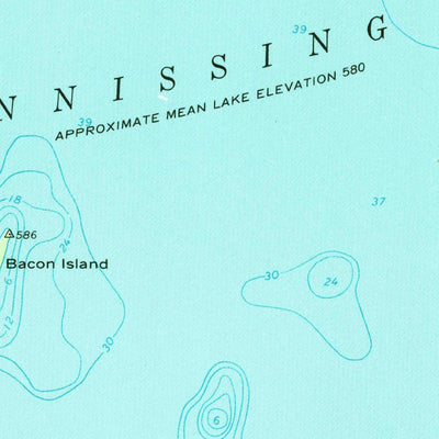 United States Geological Survey Burnt Island, MI (1964, 24000-Scale) digital map